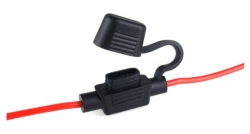 Drošinātāja līgzda  (standarta drošīnātājam MINI) ar 30cm vadu ― AUTOERA.LV