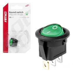 Mikroslēdzis zaļš - On/OFF, 12V/24V, max 20A ― AUTOERA.LV