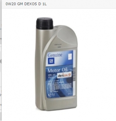 Sintētiskā motoreļļa General Motors 0W20 1L