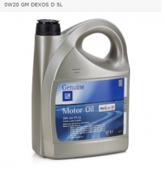 Sintētiskā motoreļļa General Motors 0W20 5L