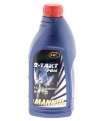 Pussintētiskā motoreļļa divtaktu dzinējiem Mannol 2-TAKT PLUS, 1L ― AUTOERA.LV