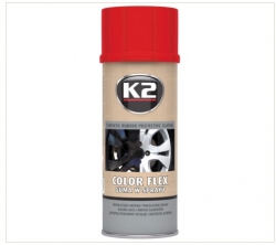 Sarkanas krāsas gumijotā krāsa - K2 COLOR FLEX, 400ml.    ― AUTOERA.LV