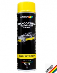 Antikorozijas/konservācijas līdzeklis slēgtām virsmām - Motip Waxcoating Transparent Brown (dzeltenīgs, kā movils), 500ml. 