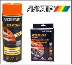 Oranža gumijotā krāsa Motip Plasti DIP, 400ml. ― AUTOERA.LV