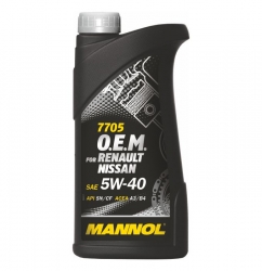 Sintētiskā eļļa - Mannol O.E.M. NISSAN, RENAULT SAE 5W-40, 1L ― AUTOERA.LV