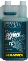 Eļļa dārza tehnikas Mannol Agro HUSQVARNA divtaktu dzinējiem, 1L /ar dozātoru ― AUTOERA.LV