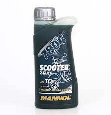 2-Takt (zaļa krāsa) sintētiskā motociklu/zaļaspļāvēju eļļa - Mannol Scooter 2-takt, 500ml. ― AUTOERA.LV