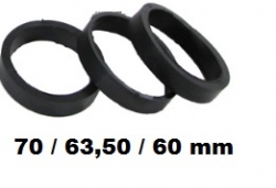 Gaisa sporta filtra adapteri, 3gab (70mm / 63,50mm/ 60 mm)