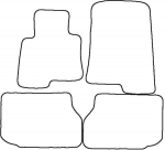 Venyl floor mat set Mitsubishi Pajero Sport (1998-) ― AUTOERA.LV