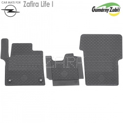 Gumijas salona paklāji priekš Opel Zafira Life (2019-2027) ― AUTOERA.LV