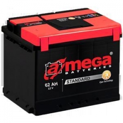 Auto akumulātors A-Mega Standart 62Ah 560A 12V