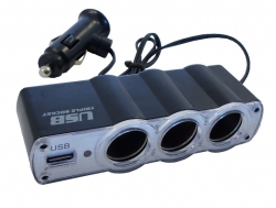 Piepipetāja līgzda, 12V (3x + USB)  ― AUTOERA.LV