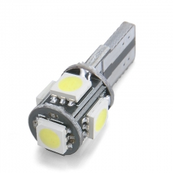 Spuldze 5LED 12V, W5W, (bez kludas-error free CANBUS) ― AUTOERA.LV