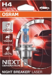 Лампочка -  OSRAM NIGHT BRAKER LASER H4 60W/55W, 12В ― AUTOERA.LV
