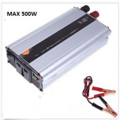 Strāvas pārveidotājs 12V uz 230V (Schuko 500W) ― AUTOERA.LV