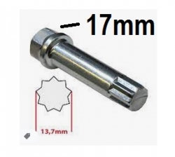 Riteņatslēga 17mm (10 kantes, zvagznītes)  ― AUTOERA.LV
