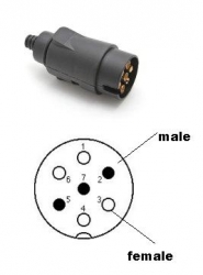 Piekābes adapteris - 7 štekeris (tētis) ― AUTOERA.LV