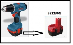 Battery for BOSCH GSR, PSR 12.0В, 3000mАh, Ni-MH (GSR 12-2, PSR 1200)  ― AUTOERA.LV