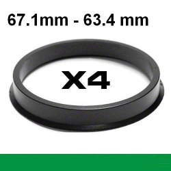 Centrējošs gredzens alumīnija diskiem 67.1mm ->63.4mm ― AUTOERA.LV