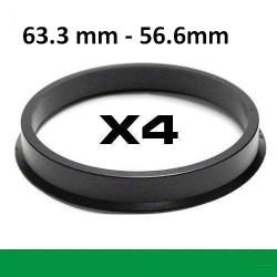 Wheel hub centring ring 63.3mm ->56.6mm ― AUTOERA.LV