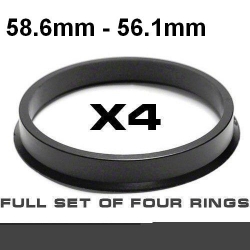 Centrējošs gredzens alumīnija diskiem 58.6mm ->56.1mm ― AUTOERA.LV