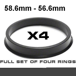Centrējošs gredzens alumīnija diskiem  58.6mm ->56.6mm ― AUTOERA.LV