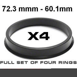 Wheel hub centring ring  72.3mm ->60.1mm ― AUTOERA.LV