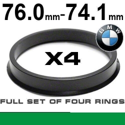 Wheel hub centring ring 76.0mm ->74.1mm ― AUTOERA.LV