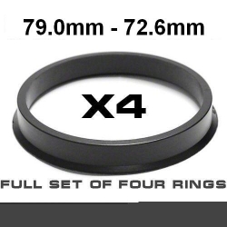 Wheel hub centring ring 79.0mm ->72.6mm ― AUTOERA.LV