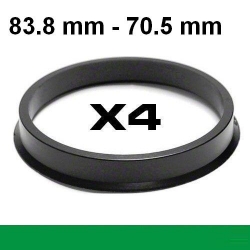 Centrējošs gredzens alumīnija diskiem ⌀83.8mm ->⌀70.5mm ― AUTOERA.LV