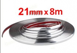 Dekoratīva moldings-strīpa 21mm x 8m (hroms) ― AUTOERA.LV
