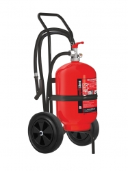 Pārvietojams ugunsdzēšamais aparāts ABC uz riteņiem, 25kg ― AUTOERA.LV