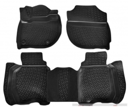 Rubber floor mat  set   Honda Jazz (2014-2021) with edges ― AUTOERA.LV
