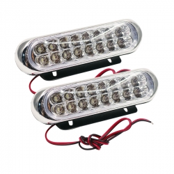 Papildus lukturu k-ts 16LED, baltas 12V ― AUTOERA.LV