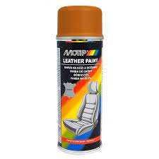 Ādas un vinilas krāsa (oranži-brūna) - MOTIP 04237, 200ml.   ― AUTOERA.LV