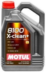 Sintētiskā motoreļļa - Motul 8100 X-Clean+ 5W30 C3 (504.00/507.00), 5L ― AUTOERA.LV