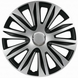 Dekoratīvo disku uzliku komplekts - NARDO SILVER & BLACK, 16" ― AUTOERA.LV
