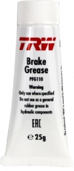 Bremžu supporta vadīkļu smēre (balta-caurspīdīga, viskozā) - TRW PFG110, 25gr. ― AUTOERA.LV