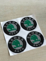 Комплект наклеек на колпаки/диски - Skoda 60мм