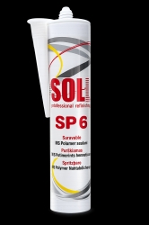 Hermetizējošā polimēra masa (melnā krāsa) SOLL SP6 MS-POLYMER 290ml. 