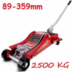 Hidrauliskais domkrats uz ritenīšiem - 2500kg (zemais profils)/ar rotējošo rokturi ― AUTOERA.LV