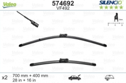 Bezkarkasas stikla tīrītāju k-s no VALEO SILENCIO, 70cm+40cm  ― AUTOERA.LV