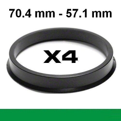 Centrējošs gredzens alumīnija diskiem 70.4mm ->⌀57.1mm ― AUTOERA.LV
